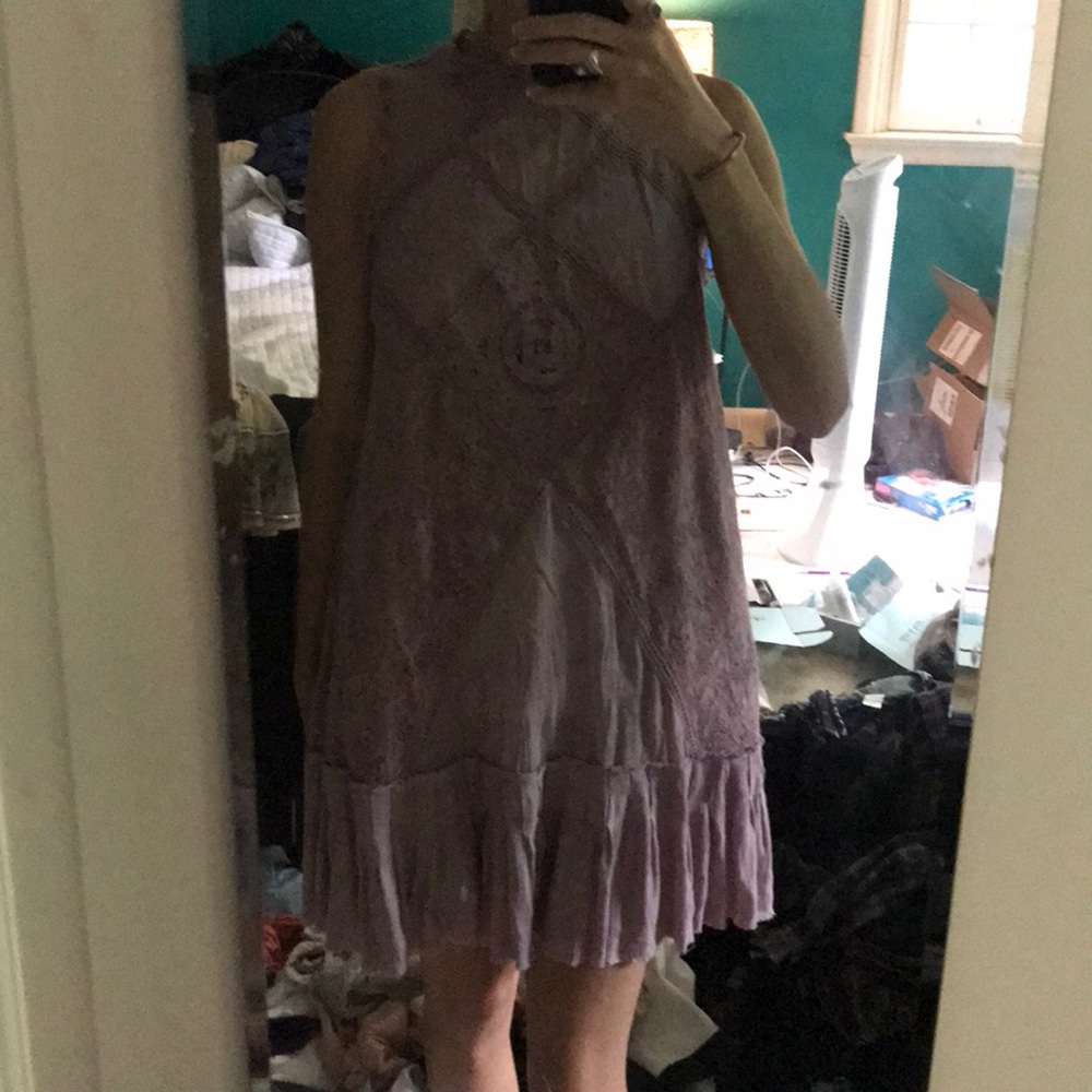 WORN ONCE gorgeous lace high neck free people dres
